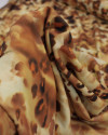 Tecido Viscose Italiano Macro Animal Print Tons Terrosos