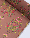 Tecido Crepe Chiffon Grosso Buquês Florais Colorido e Castanho