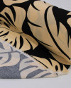 Tecido Viscose Macro Folhas Creme e Preto
