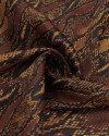 Tecido Viscose Mista Italiano Pele de Cobra Tons de Marrom