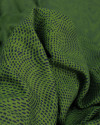 Tecido Viscose Italiano Estampa Pontilhada Preto e Verde
