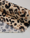 Tecido Viscose Italiano Animal Print Tons de Marrom e Nude
