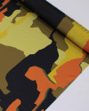 Tecido Crepe Silk Italiano Macro Camuflado Colorido