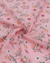 Tecido Cambraia de Algodão Jardim Floral Branco e Rosa