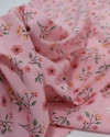 Tecido Cambraia de Algodão Jardim Floral Branco e Rosa