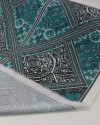 Tecido Crepe Bubble Multi Estampado Preto e Verde Tifany