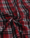 Tecido Flanela Mista Quadriculado Preto, Branco e Vermelho