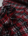 Tecido Flanela Mista Quadriculado Preto, Branco e Vermelho