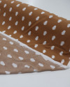 Tecido Viscose Formas Geométricas Branco e Bege