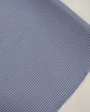 Tecido Viscose Multi Listras Preto, Branco e Azul Índigo