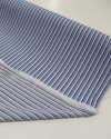 Tecido Viscose Multi Listras Preto, Branco e Azul Índigo