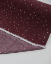 Tecido Viscose Micro Tulipas Offwhite e Vinho