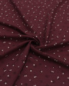 Tecido Viscose Micro Tulipas Offwhite e Vinho