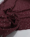 Tecido Viscose Micro Tulipas Offwhite e Vinho