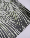 Tecido Crepe Chiffon Estampa Abstrata Branco e Tons de Verde