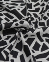 Tecido Microfibra Italiano Dupla Face Animal Print Geométrico P/B