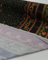 Tecido Viscose Barrado Floral e Raposas