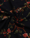 Tecido Viscose Barrado Floral e Raposas