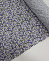 Tecido Crepe Salinas Tapete Floral Lavanda, Branco e Verde