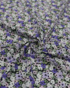 Tecido Crepe Salinas Tapete Floral Lavanda, Branco e Verde