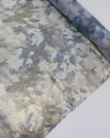 Tecido Crepe Chiffon Toque de Seda com Fóil Floral Tons Frios