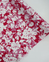 Tecido Viscose Macro Flores Branco e Tons de Rosa
