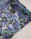Tecido Crepe Chiffon Manchas Tons de Azul e Preto