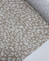 Tecido Crepe Bubble Animal Print Offwhite e Bege