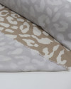 Tecido Crepe Bubble Animal Print Offwhite e Bege