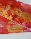 Tecido Crepe Chiffon Margaridas Tons Vibrantes