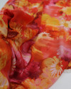 Tecido Crepe Chiffon Margaridas Tons Vibrantes