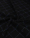 Tecido Tweed Quadriculado Azul e Preto