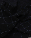 Tecido Tweed Quadriculado Azul e Preto
