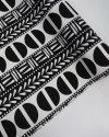 Tecido Viscose Texturizada Estampa Étnico Multi Barrado P/B