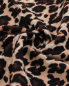 Tecido Viscose Texturizada Animal Print Preto Marrom e Bege