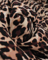 Tecido Viscose Texturizada Animal Print Preto Marrom e Bege