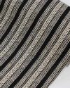 Tecido Viscose Texturizado Listras Estampadas Creme e Preto