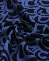 Tecido Viscose Texturizada Arcos Tons de Azul