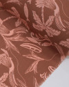 Tecido Viscose Estampa Tropical Rosa e Marrom