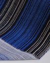 Tecido Viscose Texturizada Listras Bege e Tons de Azul