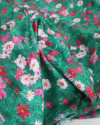 Tecido Alfaiataria de Viscose Italiano Campo Floral Tons de Rosa e Verde