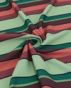 Tecido Crepe de Alfaiataria Italiano Multi Listras Tons Terrosos