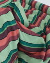 Tecido Crepe de Alfaiataria Italiano Multi Listras Tons Terrosos