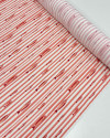 Tecido Viscose Premium Sardine em Listras Coral e Branco
