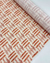 Tecido Viscose Premium Sardine Estampada Terracota e Creme (0.5m)