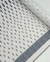 Tecido Viscose Premium Sardine Barrado Duplo Cinza, Azul Marinho e Branco