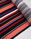 Tecido Crepe de Viscose Listras Coloridas