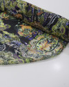 Tecido Crepe Chiffon Italiano Cashmere Azul, Amarelo e Preto