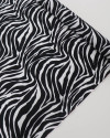 Tecido Tricoline Italiano Animal Print Branco e Preto