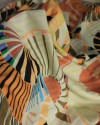 Tecido Viscose Italiano Estampa Abstrata Colorido